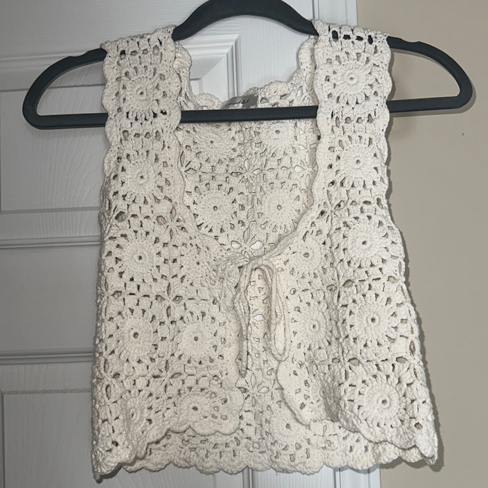 Revolve crochet tie top